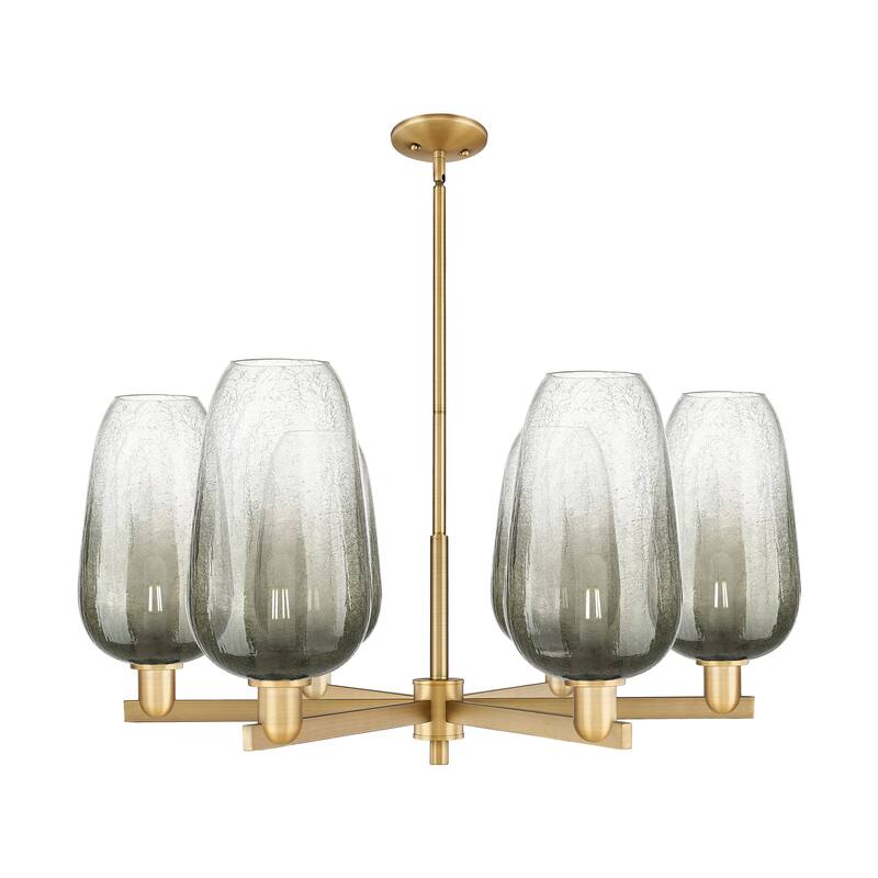 Innovations Lighting Downtown Urban - Brookhaven Flute - 6 Light 24" Stem Hung Chandelier