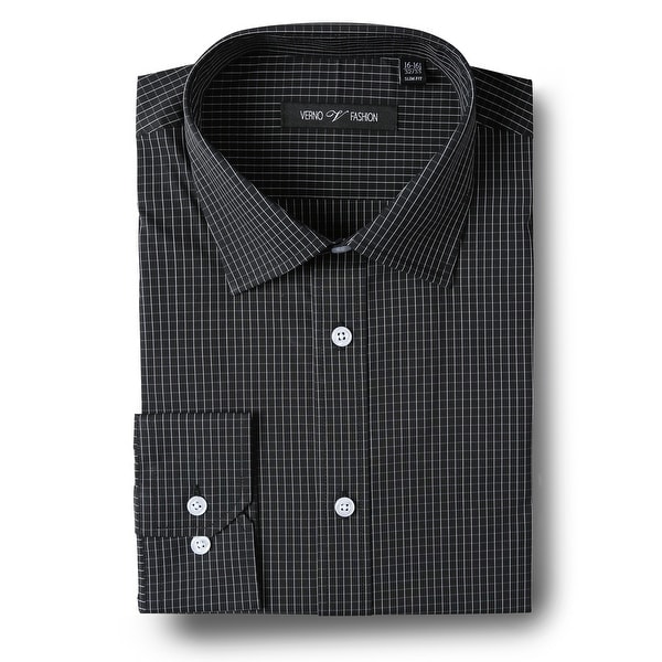 Men's Slim-Fit Performance Stretch Striped Dress Shirt. Opens flyout.