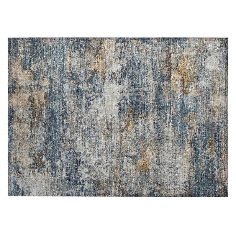 Machine Washable Indoor/ Outdoor Modern Blend Chantille Rug