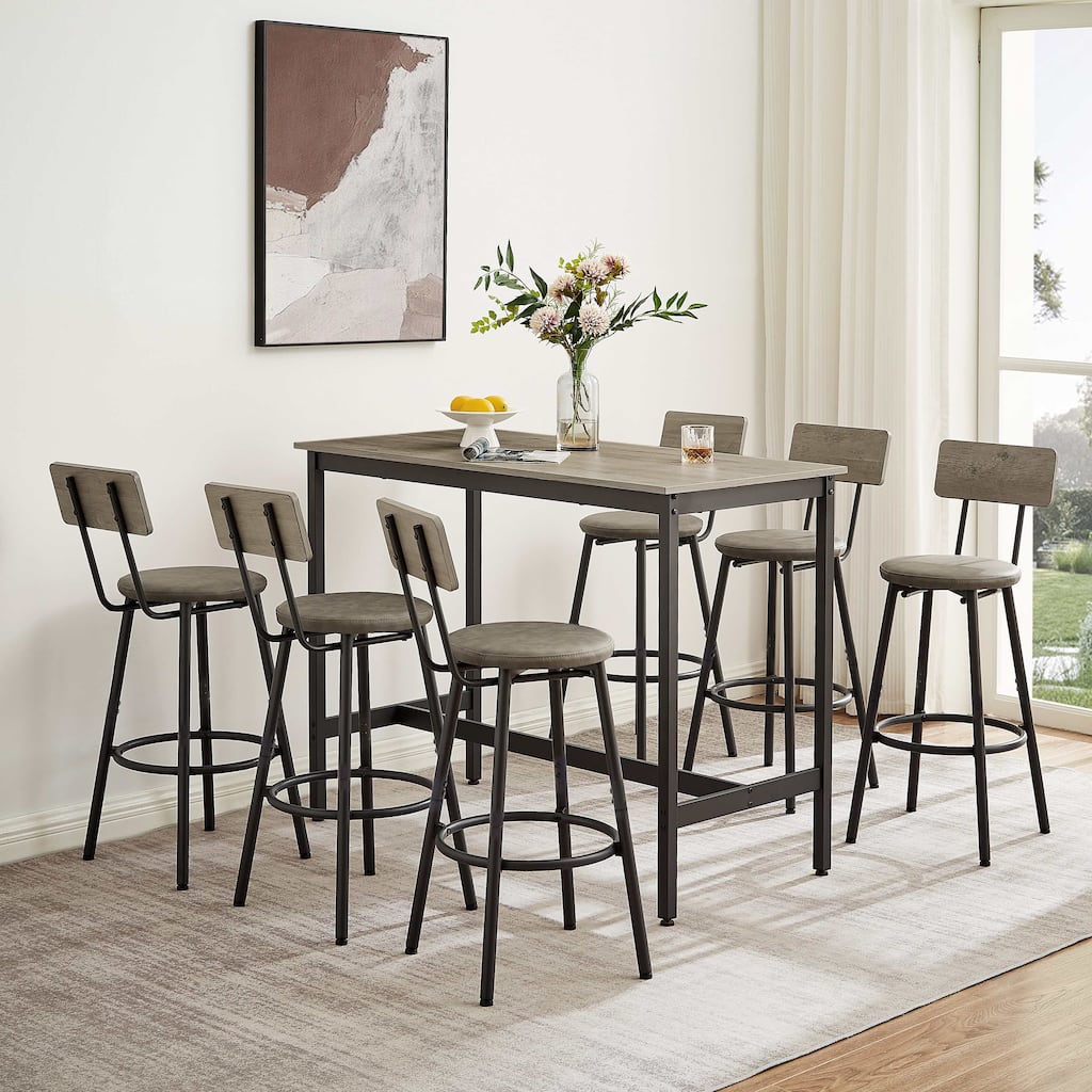 Pub High Dining Table 7 Piece Set