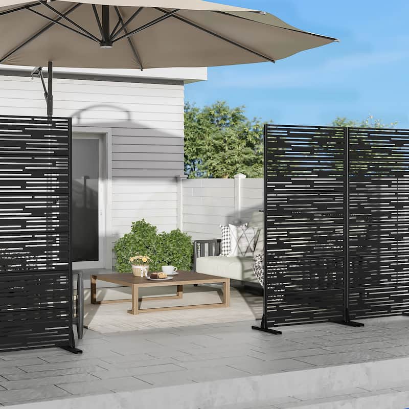 Shine Metal Privacy Screen Panel Free Standing