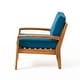preview thumbnail 6 of 13, Grenada Outdoor Wood Club Chair (Set of 2) by Christopher Knight Home