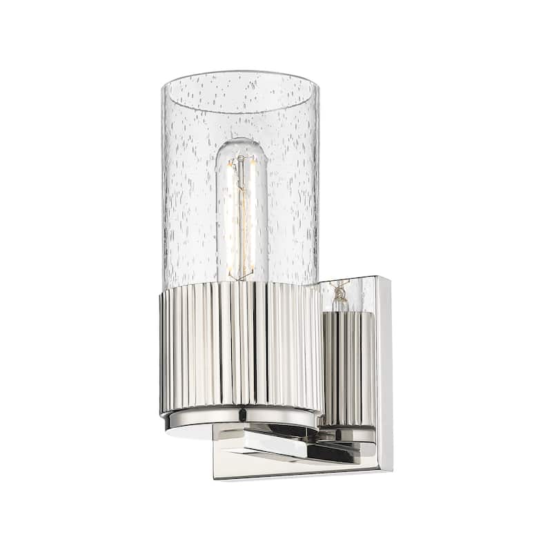 Innovations Lighting 428-1W-7-5 Bolivar Sconce Bolivar 7" Tall Wall - Polished Nickel / Seedy
