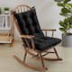 Sweet Home Collection Rocking Chair Cushion Set - Black