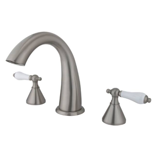 Kingston Brass Naples Widespread Deck Mounted Roman Tub Filler with