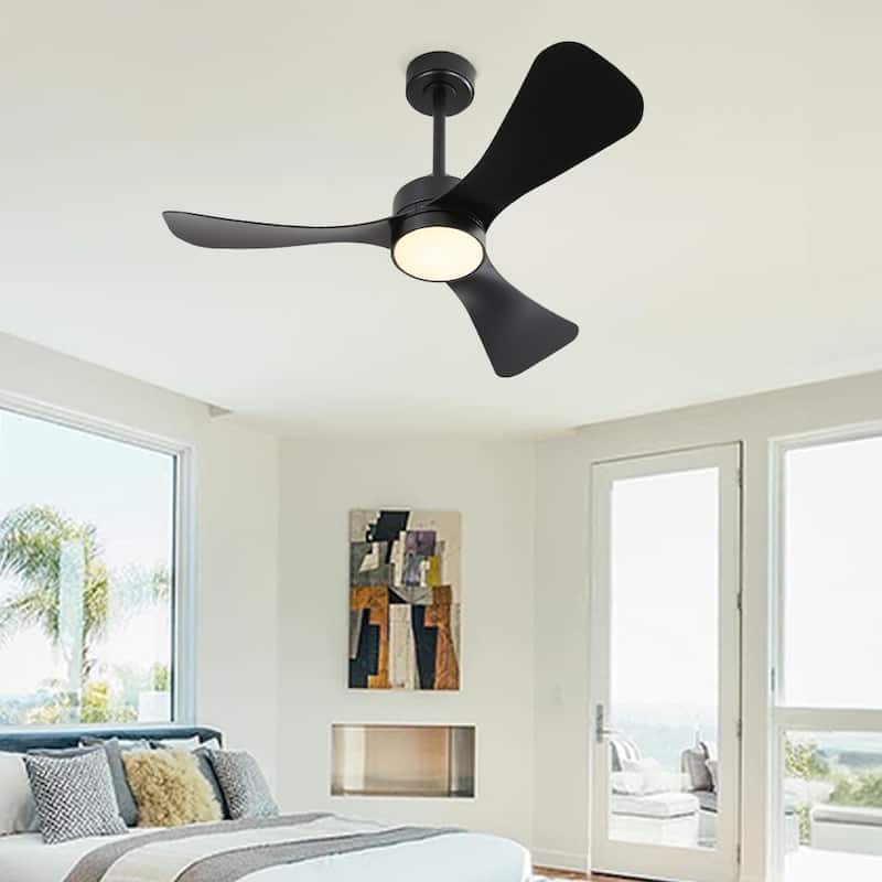 MLiAN 42 inch 3 ABS Blades Smart LED Ceiling Fan with Remote... - 42"