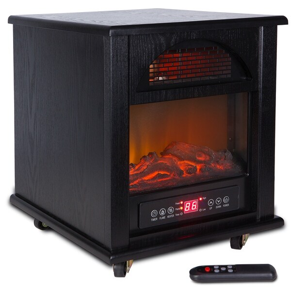 Della Portable Electric Fireplace Stove Flame Heater W Remote Della Portable Electric Fireplace Stove Flame Heater W Remote Control 1500 Watt
