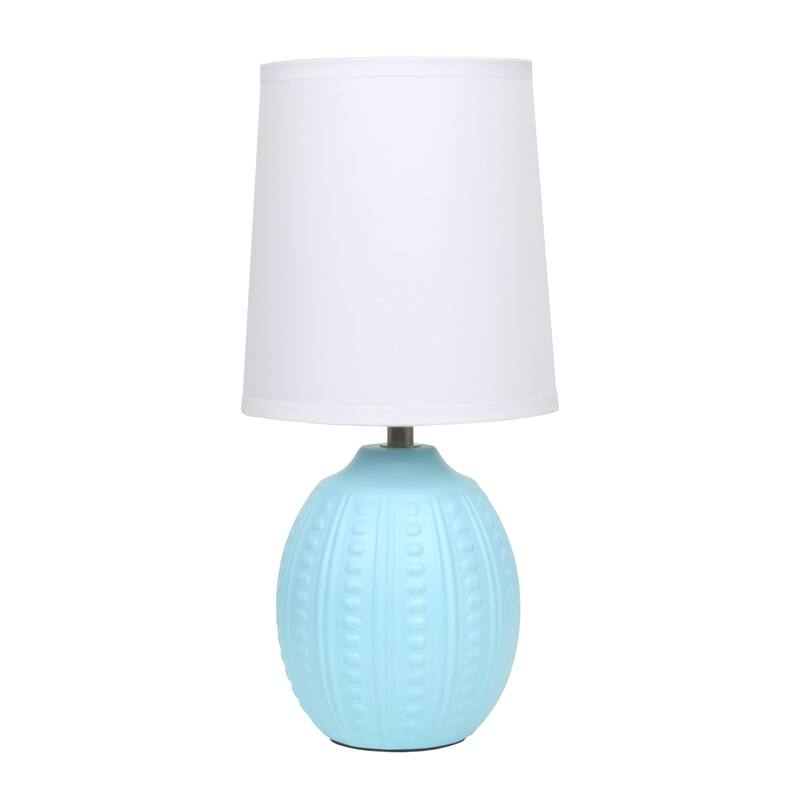 Mini Oval Table Lamp with Tapered Shade - 12.5" - Blue