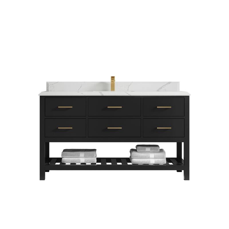Willow Collections 60 in. W x 22 in. D Parker Single Sink Bathroom Vanity with Countertop