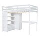preview thumbnail 17 of 32, Full Pine Loft Bed with Wardrobe, Desk & Storage