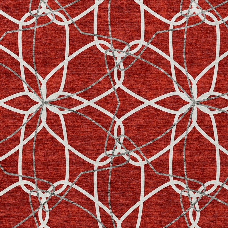 HomeRoots Geometric Modern Rectangle Outdoor Rug