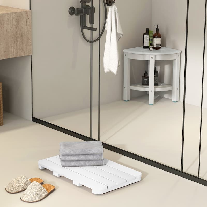 21.5" x 13.5" Bath Mat Shower Mat for Bathroom with Non Slip Foot Pads