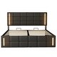 preview thumbnail 22 of 25, Full Size Upholstered Storage Bed with LED Lights, Hydraulic Storage System and USB Charging Station for Kids Teens Adults