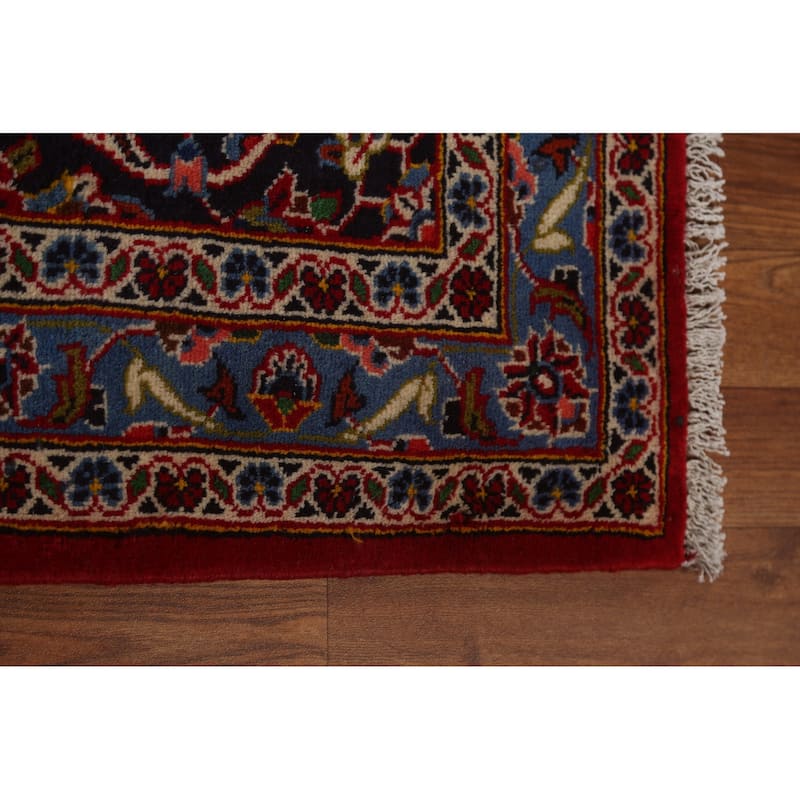 Traditional Kashan Large Persian Area Rug Hand-knotted Wool Carpet - 11'2" x 14'10"