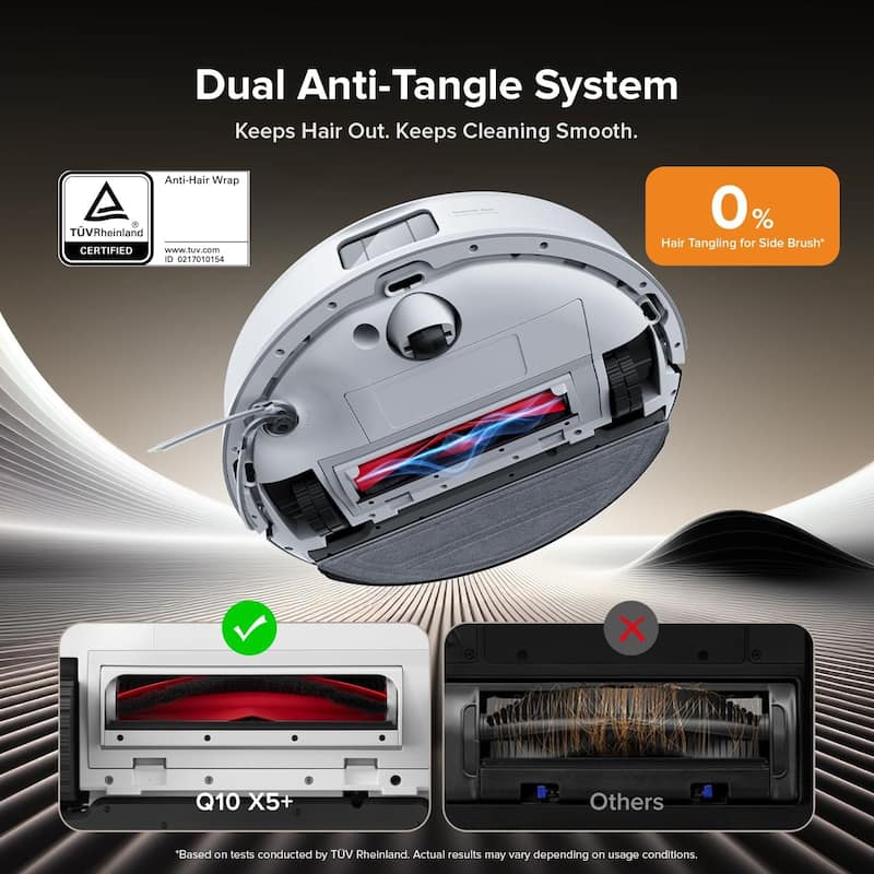 Roborock Q10 X5+ Robot Vacuum and Mop, Self-Emptying, 10,000Pa Suction, Obstacle Avoidance