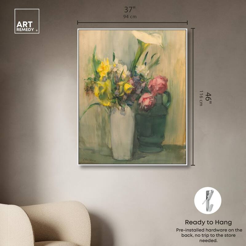 Flowers by Julian Alden Weir Canvas by Art Remedy