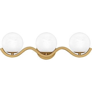 Spherical 3-Light Aged Brass Bath Light