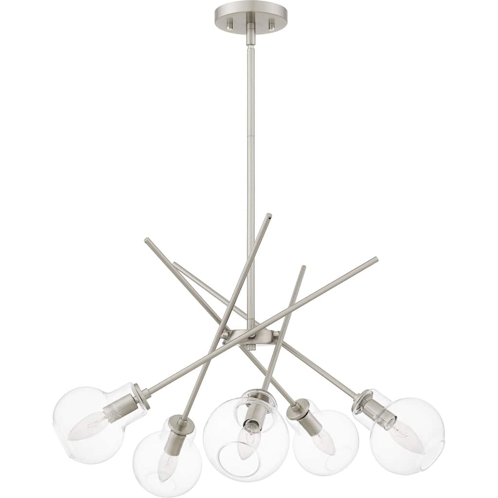 Asha 5-Light Brushed Nickel Chandelier