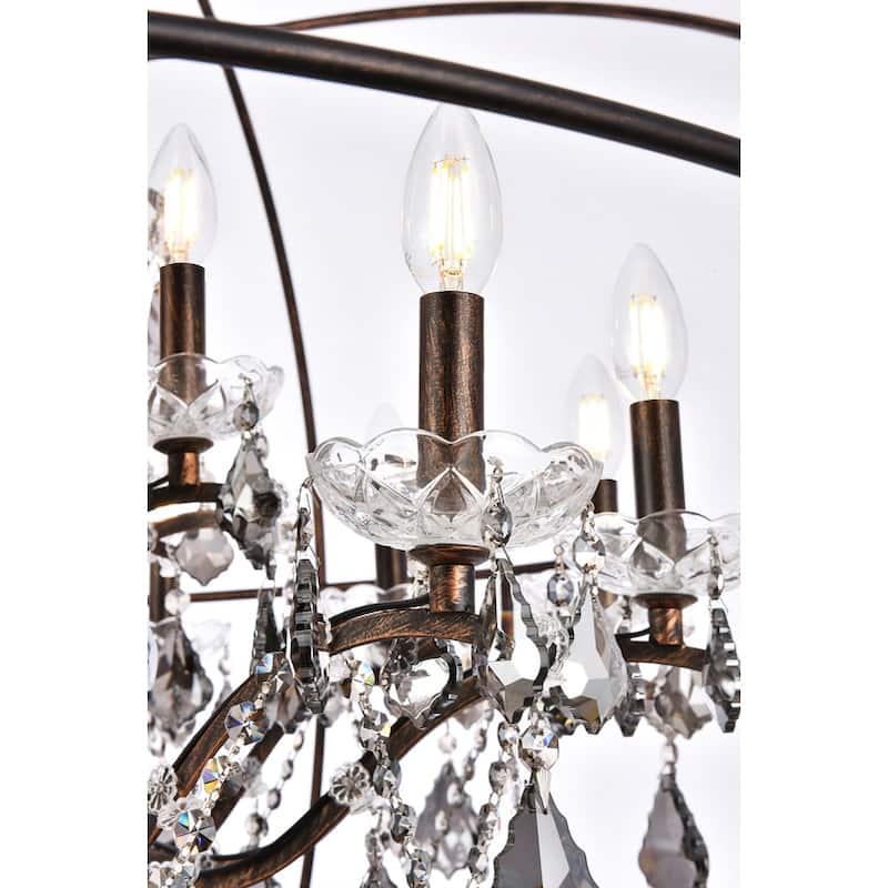 Royce Edge 18 light Dark Bronze Chandelier