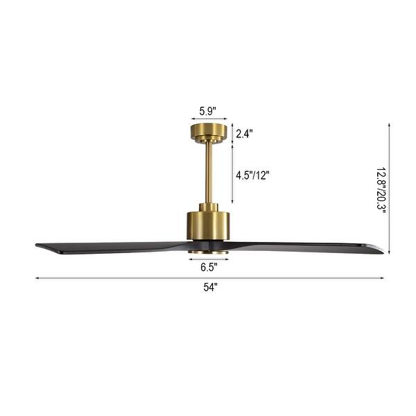 Hinkley Hampton 56" Indoor Smart Ceiling Fan With Remote - Reversible Wooden Fan Blades, White Linen/Etched Acrylic Drum With Integrated LED - Heritage Brass