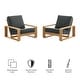 preview thumbnail 10 of 14, Lirienne Outdoor Patio Aluminum Faux Wood Armchairs Set of 2