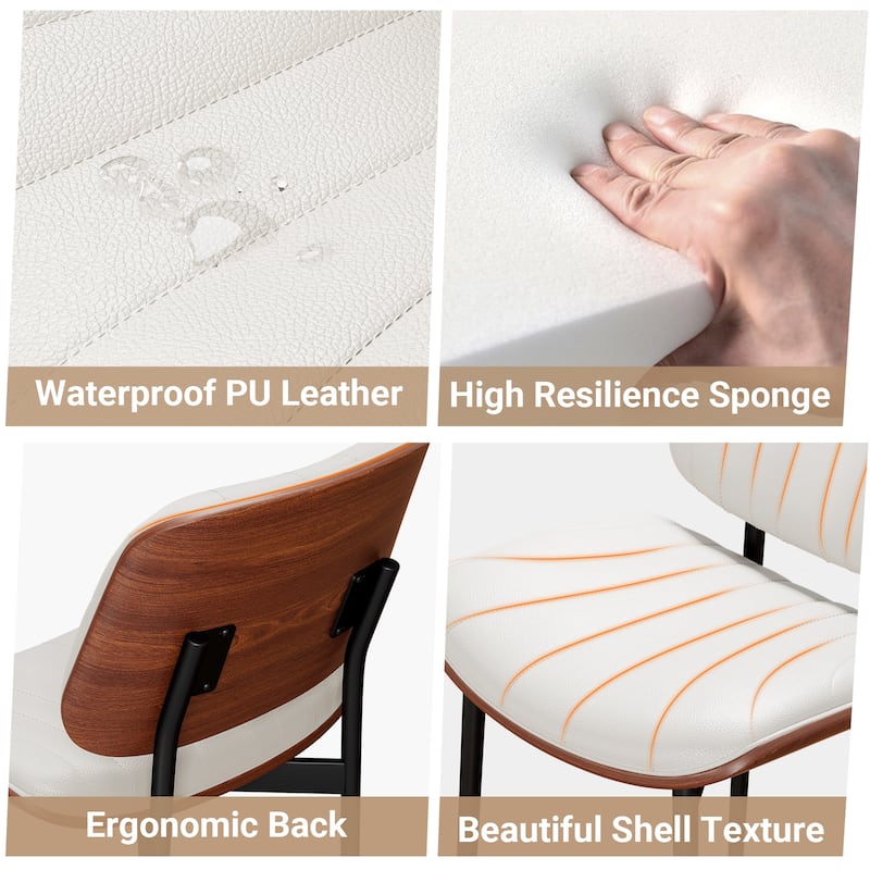 Mid Century Modern Dining Chairs, Upholstered Dining Chairs Set of 2