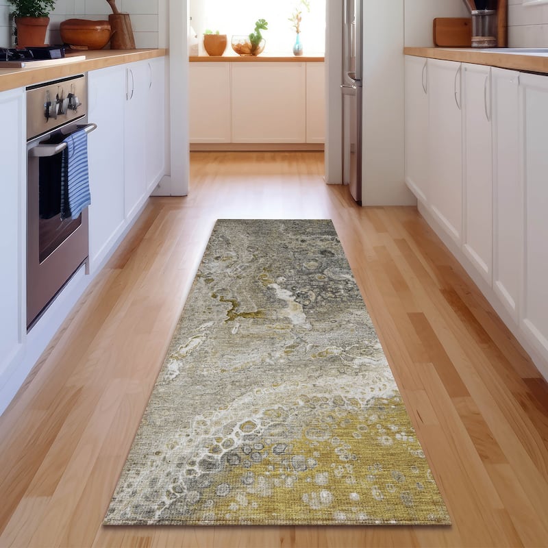 Premium Washable Super Soft Contemporary Mayfield Rug - Taupe - 2' 3" x 7' 6" - Runner