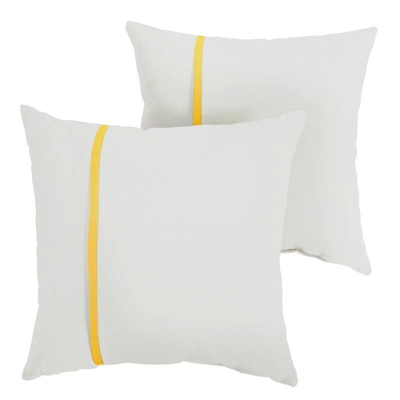 Sorra Home Sunbrella Outdoor Single Petite Flange Pillow Set of 2