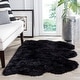 preview thumbnail 15 of 96, SAFAVIEH Handmade Natural Sheepskin Leanca 3.4-inch Thick Rug 3' x 5' - Midnight Black
