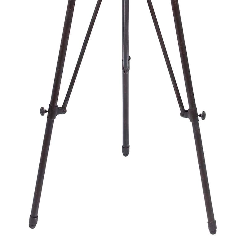 Black Metal Tall Tripod Decorative Clock