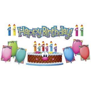 Shop Eureka Mini Birthday Bulletin Board Set 8 Panels 26 X 6 1 2