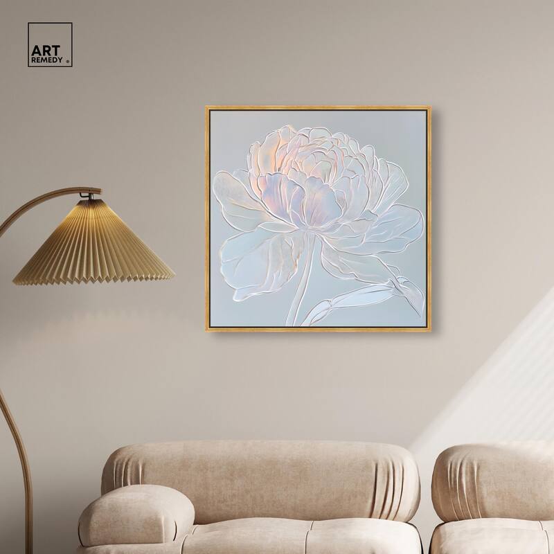 Embossed Flower II Canvas by Art Remedy