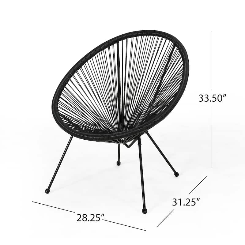 Vida Outdoor Woven 3 Piece Chat Set by Christopher Knight Home