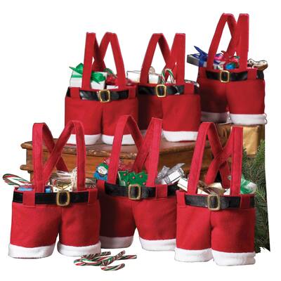 Santa Pants Gift and Treat Bags - 9.75 x 11 x 3.5
