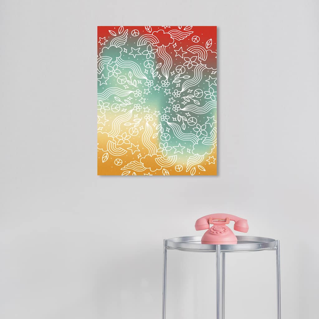 Wynwood Studio Canvas Abstract Floral Peace Atmosphere Blue Modern & Contemporary Wall Art Canvas Print