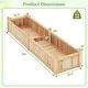 preview thumbnail 14 of 19, Costway Wooden Raised Garden Bed Outdoor Rectangular Planter Box with - See Details