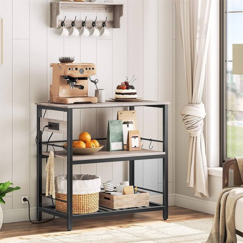 Kitchen Island with Storage - 18.9"D x 35.4"W x 35.8"H