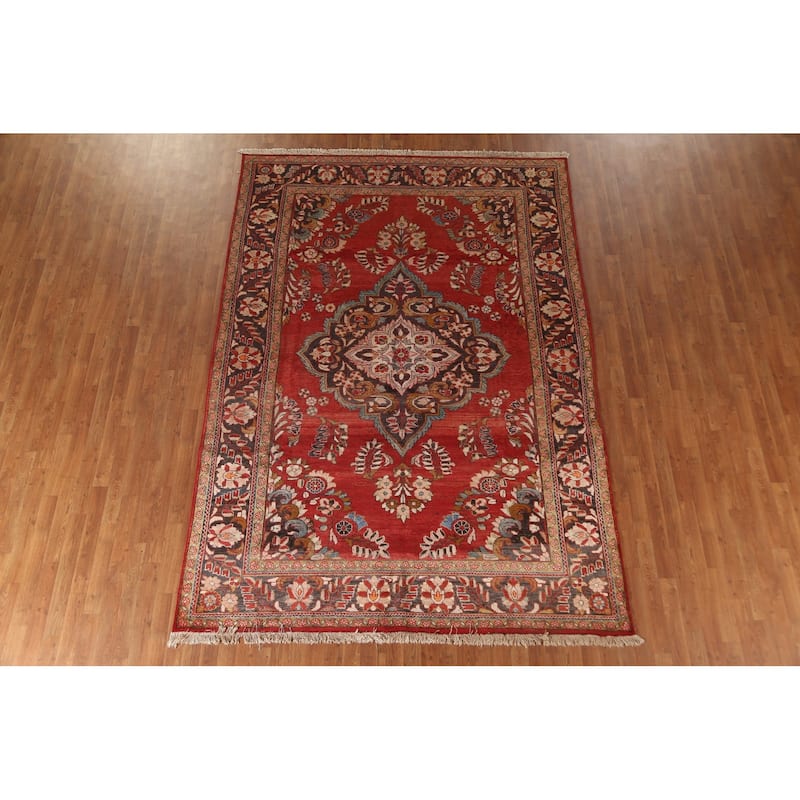Lilian Persian Vintage Rug Handmade Wool Carpet - 7'3"x 10'3"