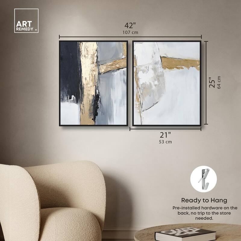 Cracks of Creation II Canvas Set of 2 by Art Remedy