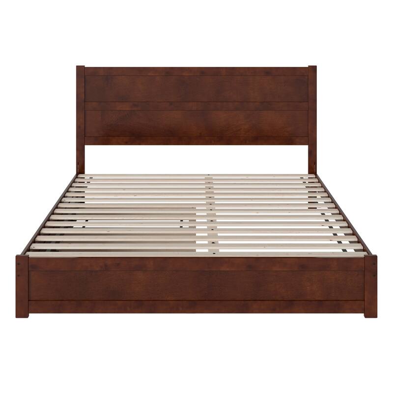 Aveline Wood Platform Bed with Matching Footboard & Trundle