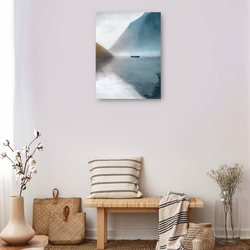Peaceful Cove Portrait By Studio Arts Canvas Art Print
