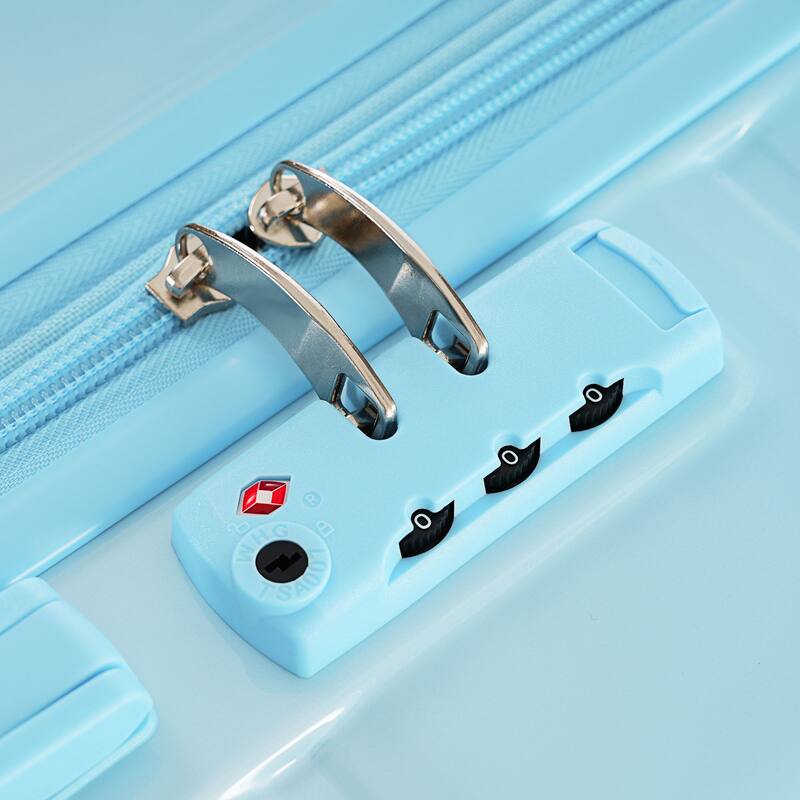 ABS+PC Hard Shell Luggage Sets, 3 Piece Carry-on Lightweight Durable Suitcase with USB Port and Spinner Wheels, for Travel