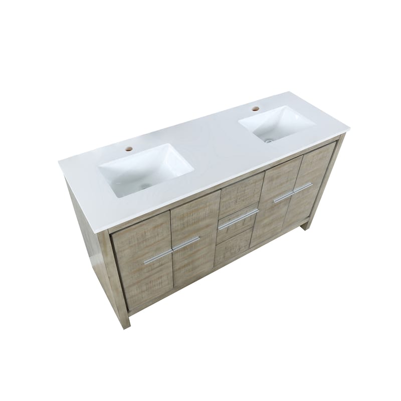 Lafarre 30 in W x 20 in D Rustic Acacia Bath Vanity and White Quartz Top