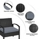preview thumbnail 5 of 8, Gymax 3PCS Patio Rattan Conversation Furniture Set Outdoor Yard w/ - See Details