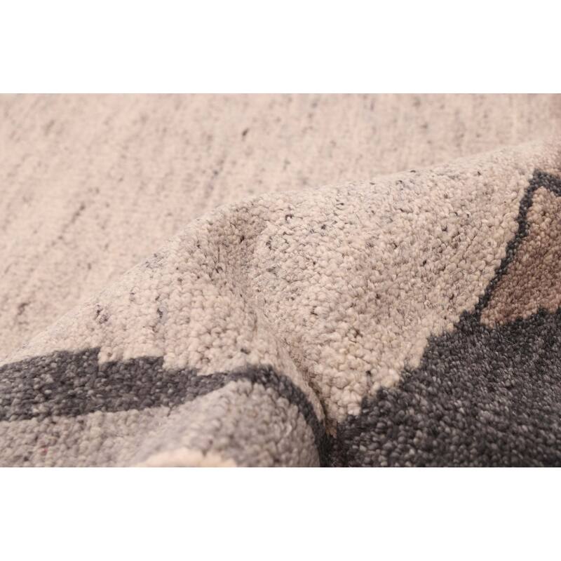 ECARPETGALLERY Hand-knotted Tangier Light Grey Wool Rug - 5'1 x 7'11