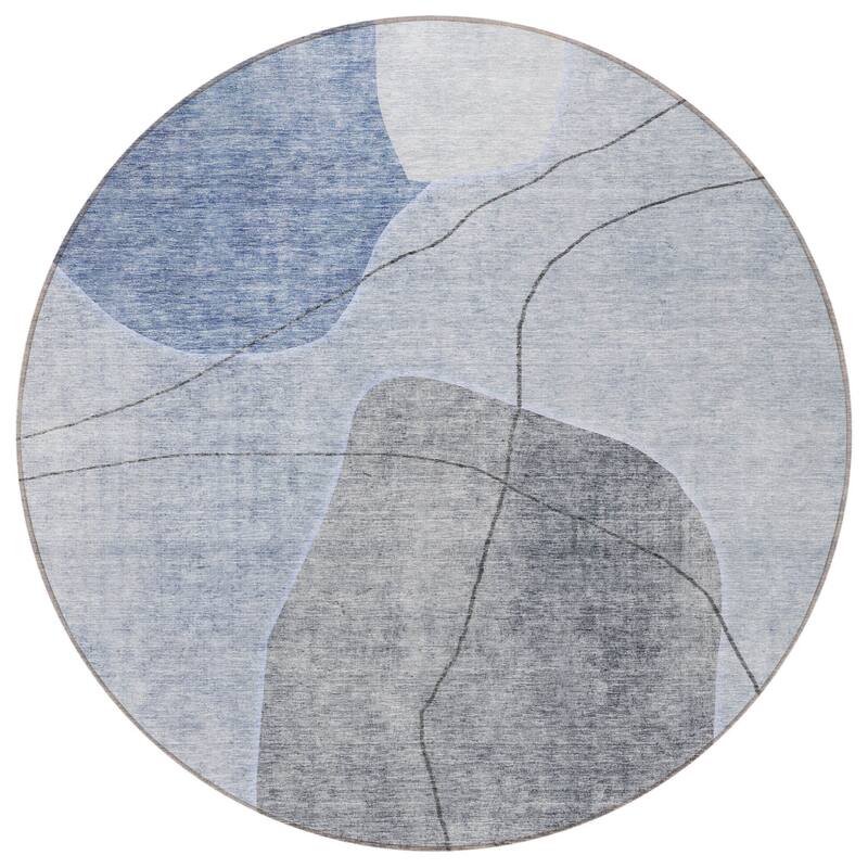 HomeRoots Abstract Transitional Rectangle Outdoor Rug