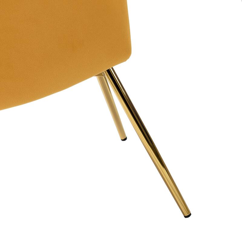 Barbara Contemporary Upholstered Side Chair with Small Base Set of 2 by HULALA HOME