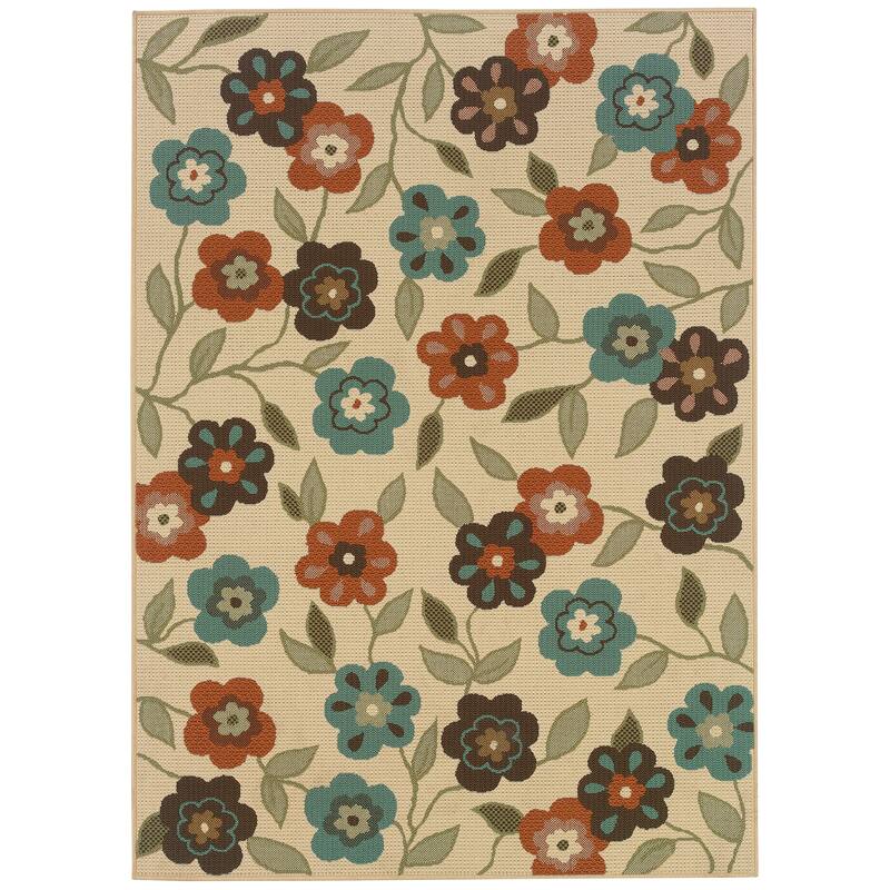 Vista Home Malta Floral Garden Indoor-Outdoor Area Rug
