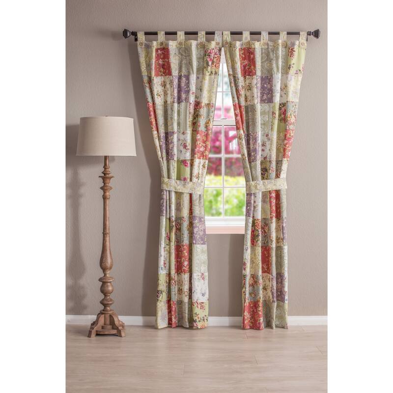Greenland Home Blooming Prairie Patchwork Curtain Panels (Set of 2) - 42 x 84