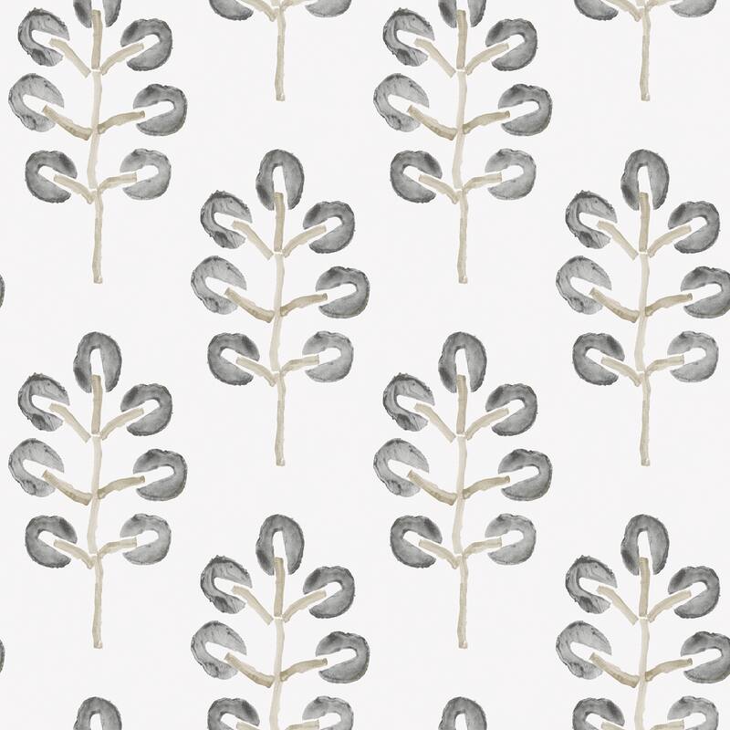 Chesapeake Plum Tree Black Botanical Wallpaper